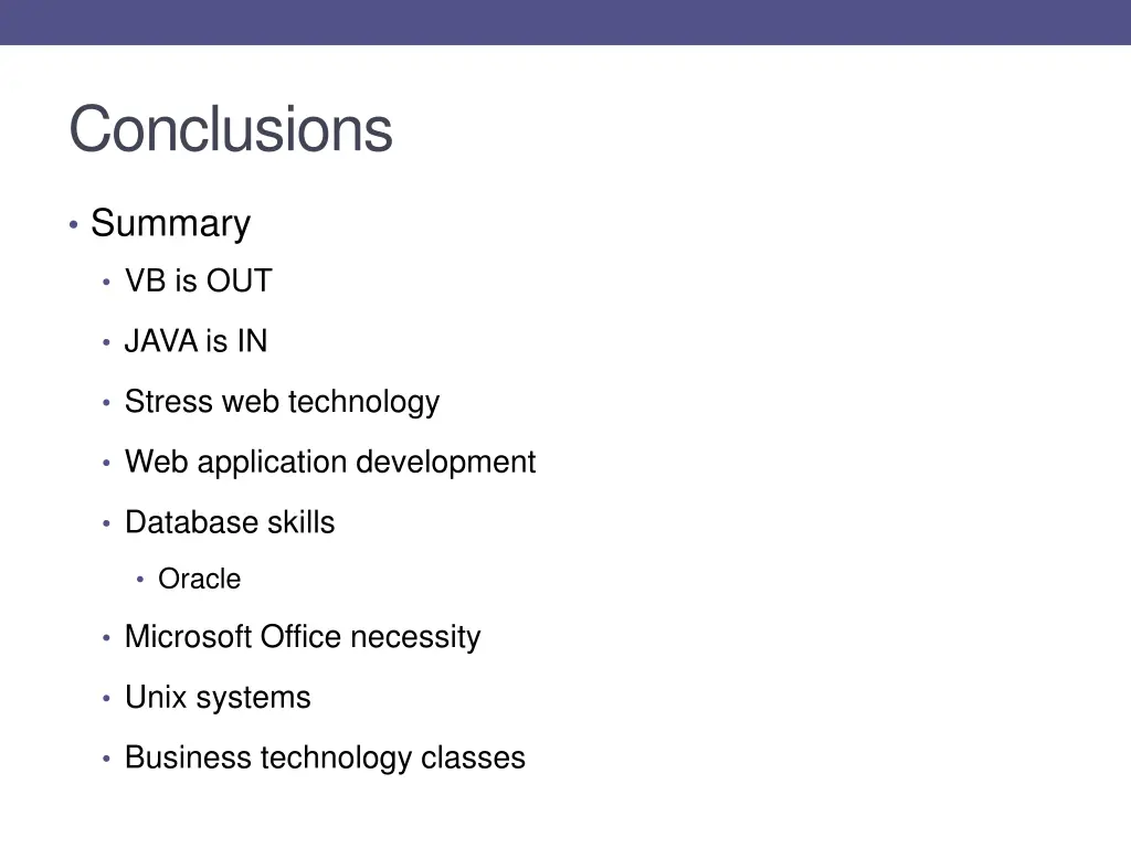 conclusions
