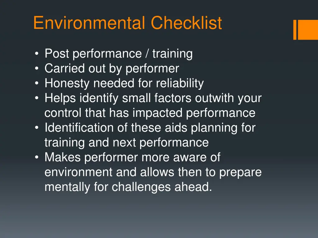 environmental checklist
