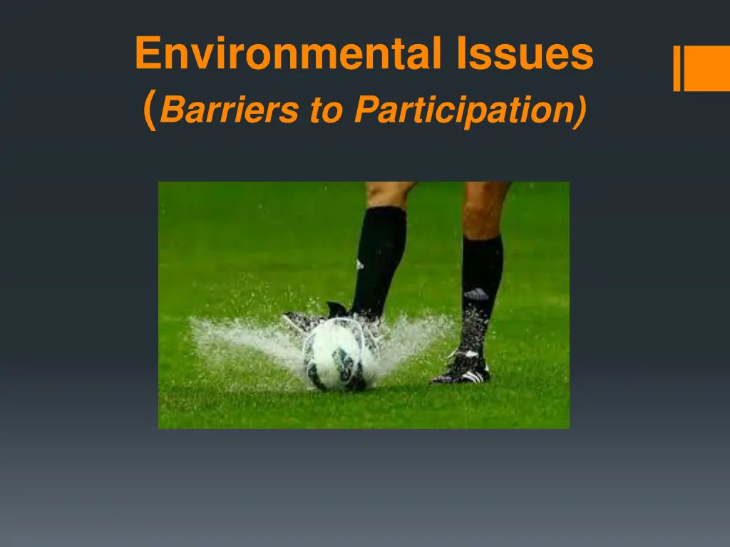 environmental issues barriers to participation