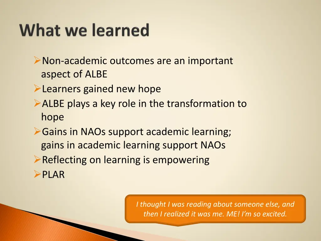 non academic outcomes are an important aspect