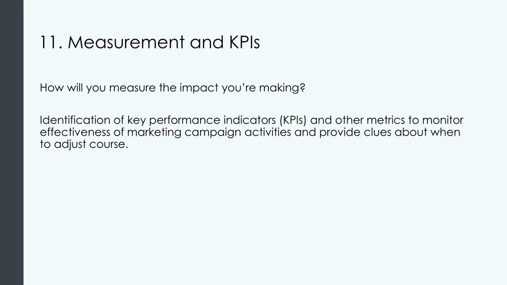11 measurement and kpis