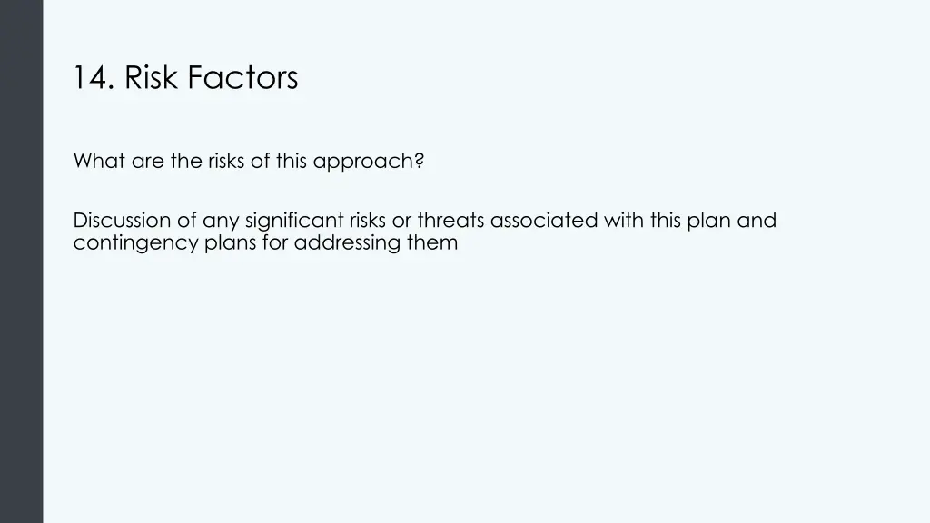 14 risk factors