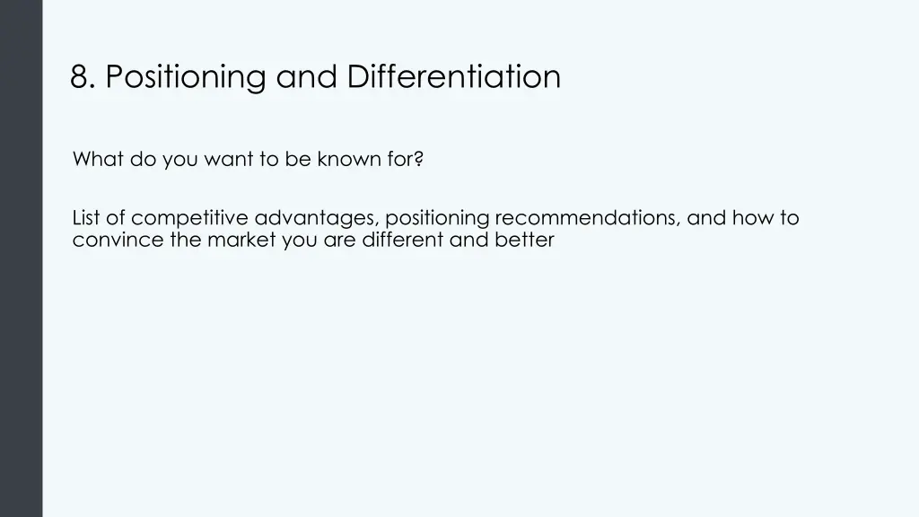 8 positioning and differentiation
