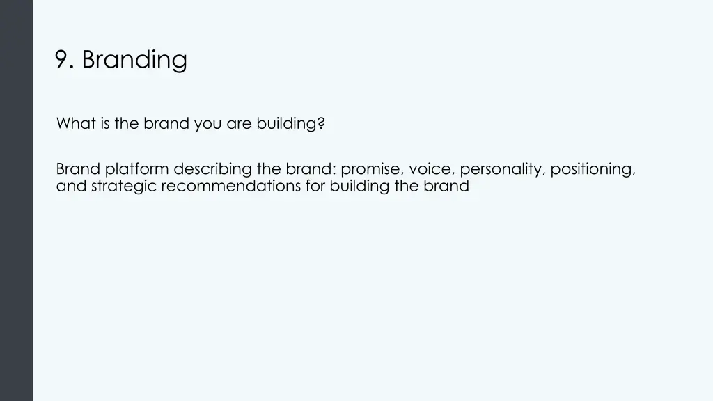 9 branding