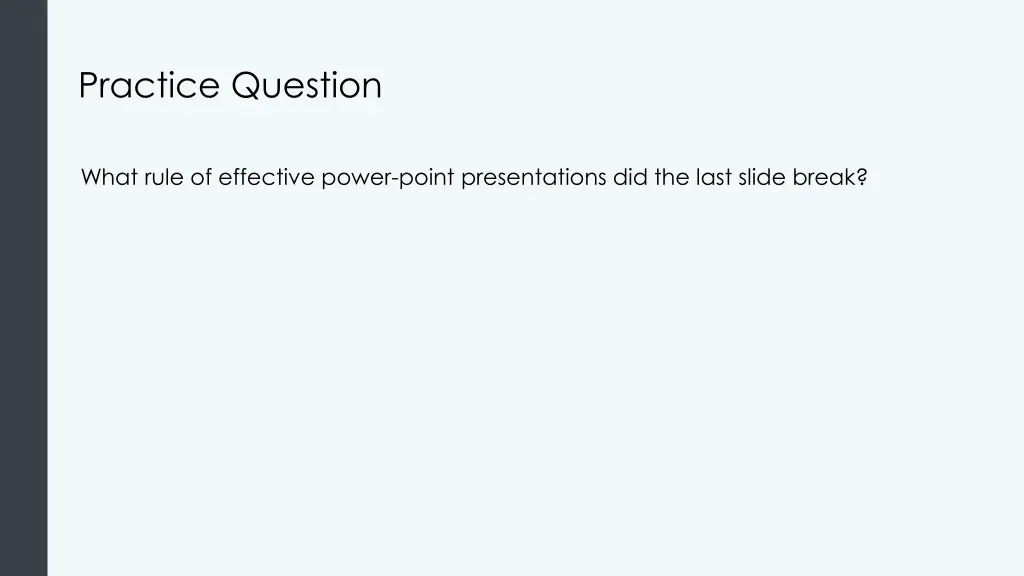 practice question