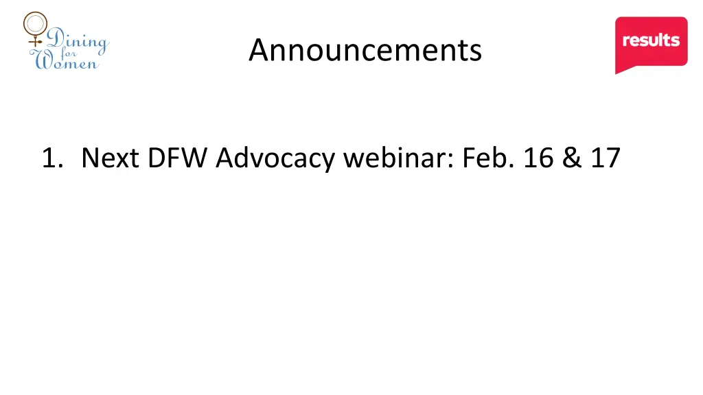 announcements