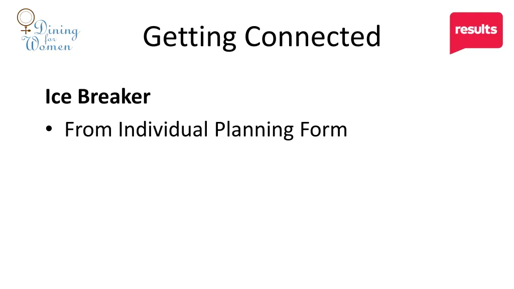 getting connected