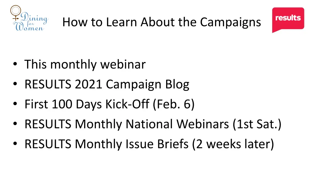 how to learn about the campaigns