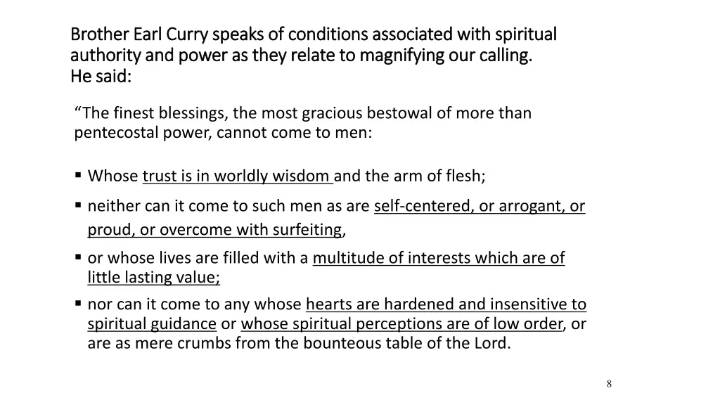 brother earl curry speaks of conditions