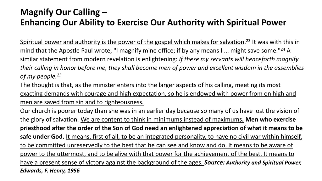 magnify our calling enhancing our ability