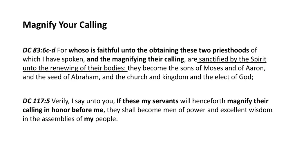 magnify your calling