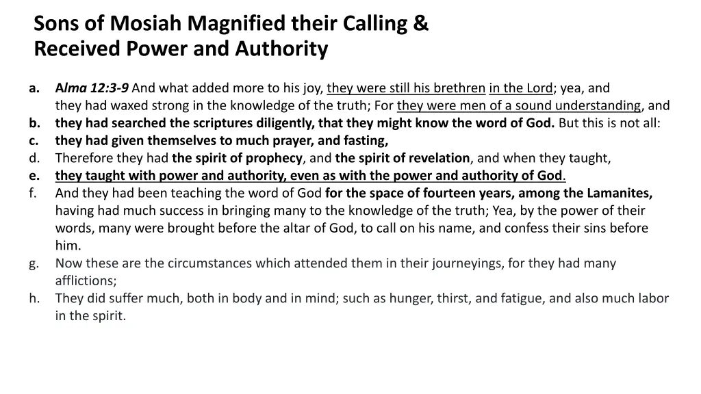 sons of mosiah magnified their calling received