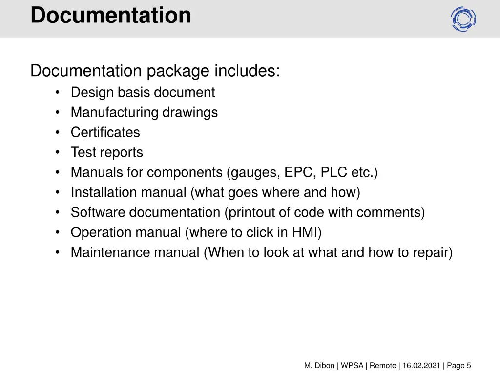documentation