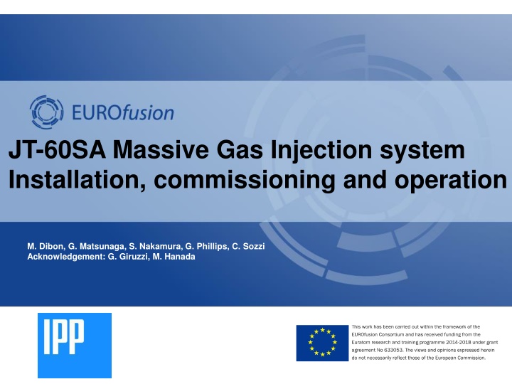 jt 60sa massive gas injection system installation