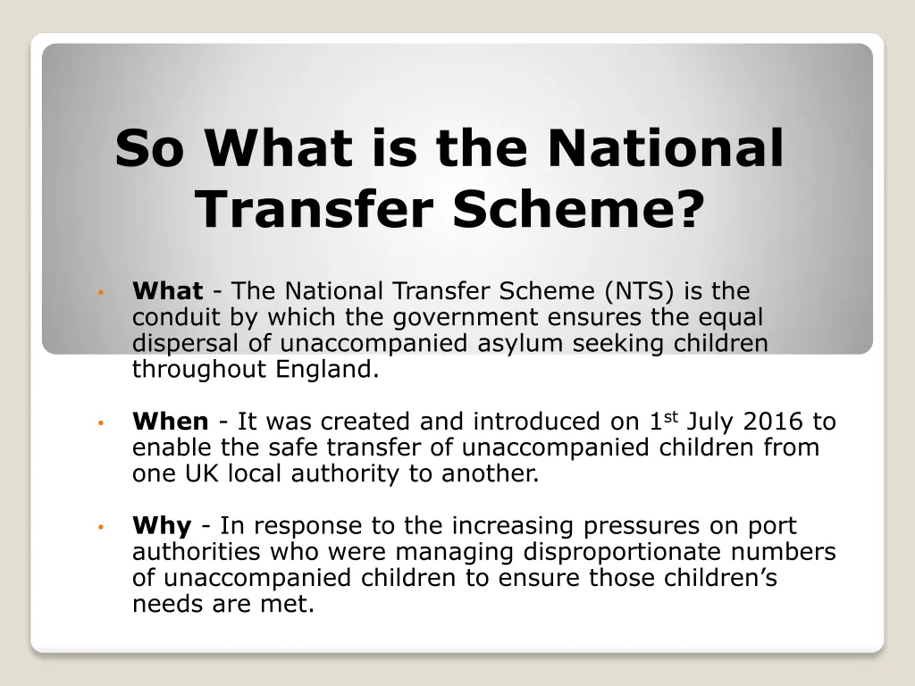 so what is the national transfer scheme