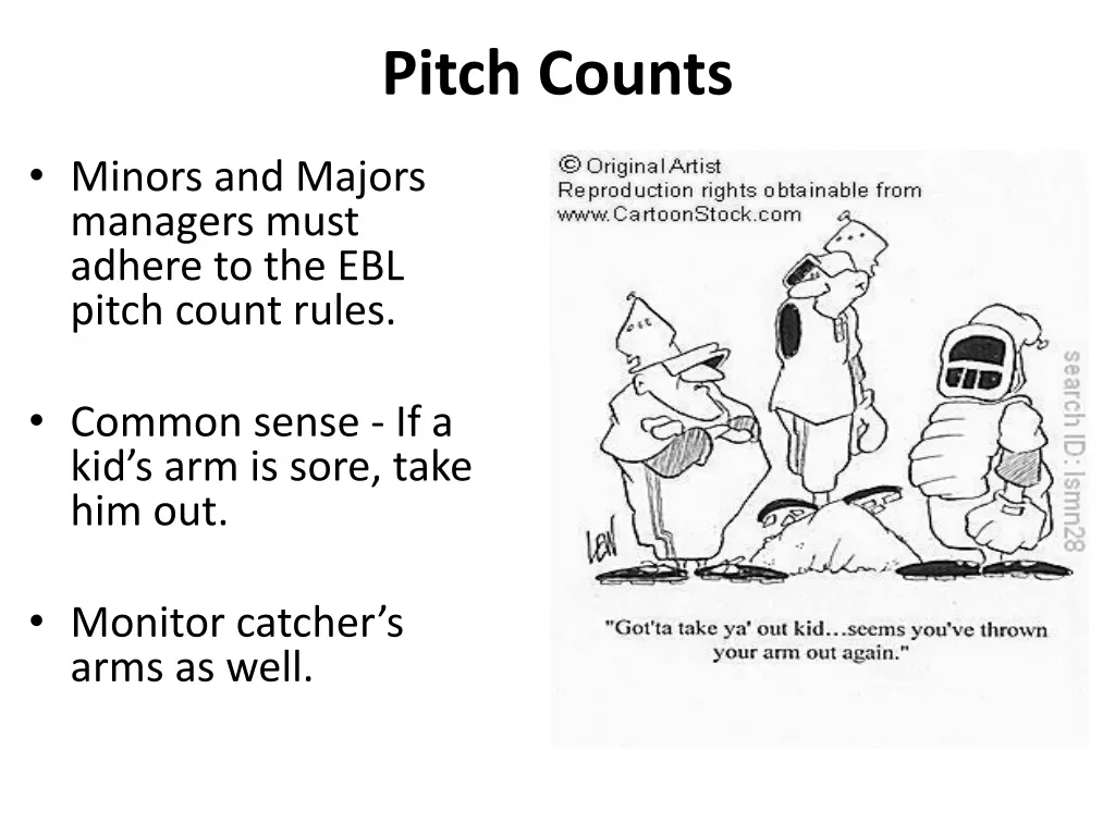 pitch counts