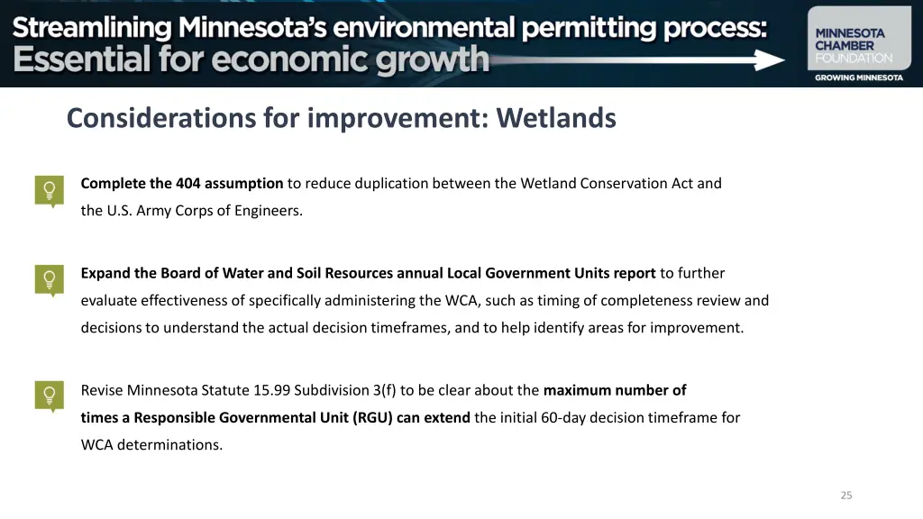 considerations for improvement wetlands