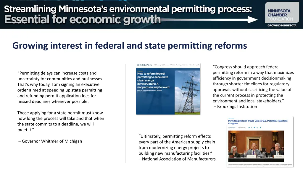 growing interest in federal and state permitting