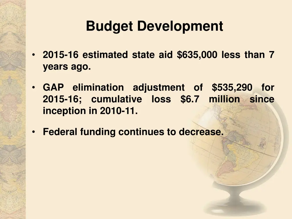 budget development
