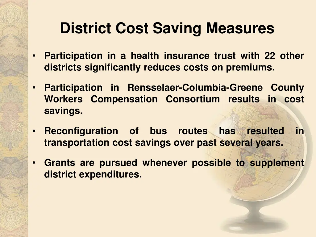 district cost saving measures 1