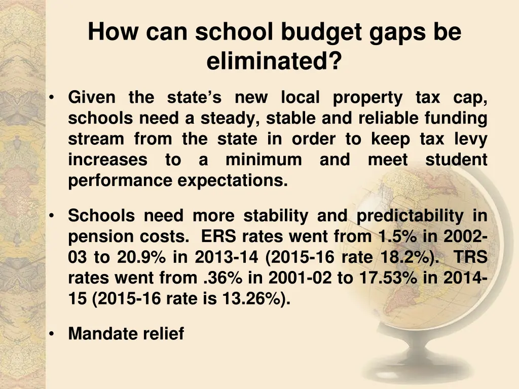 how can school budget gaps be eliminated