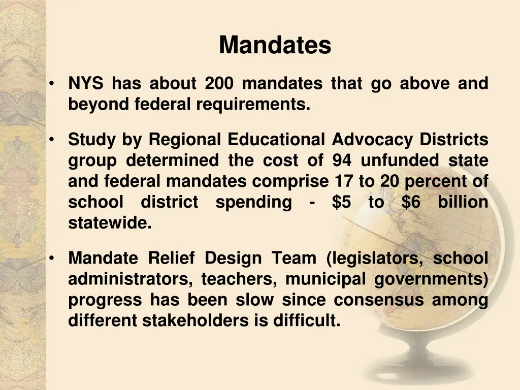 mandates