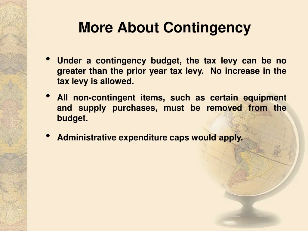 more about contingency