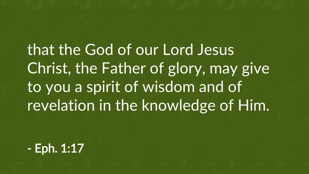 that the god of our lord jesus christ the father