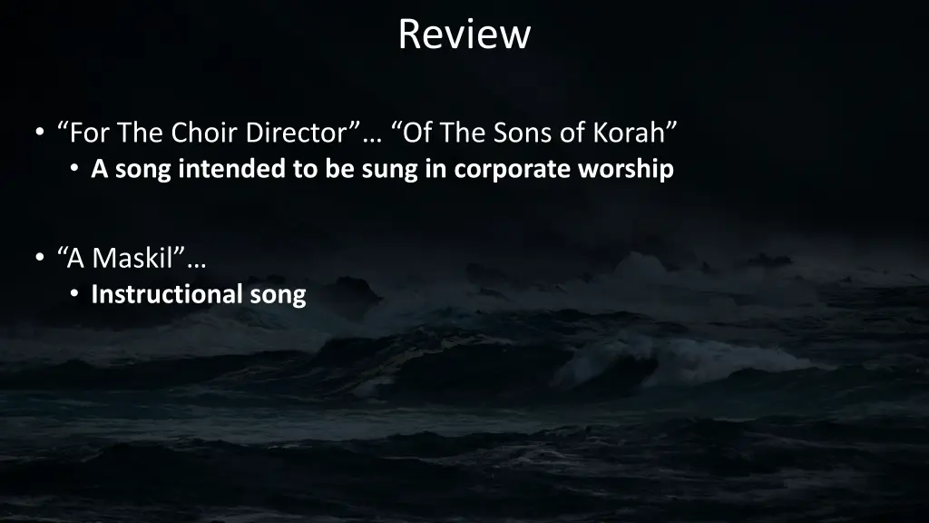review