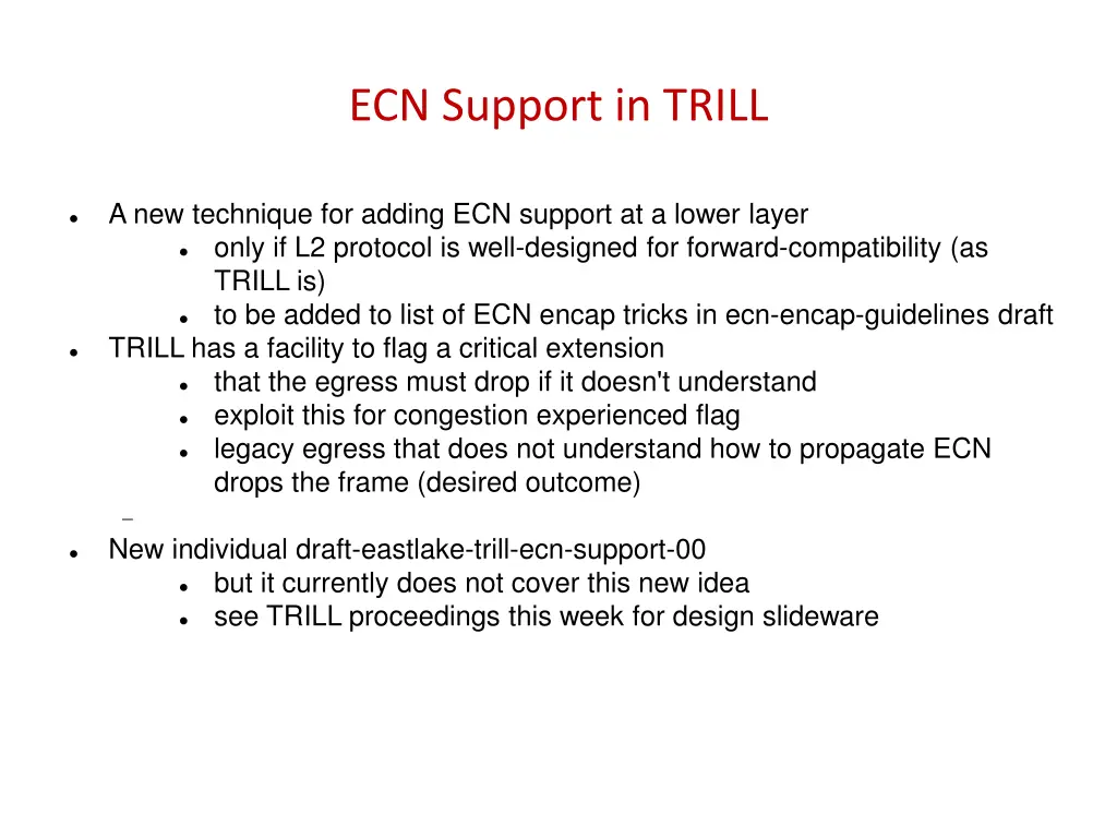ecn support in trill