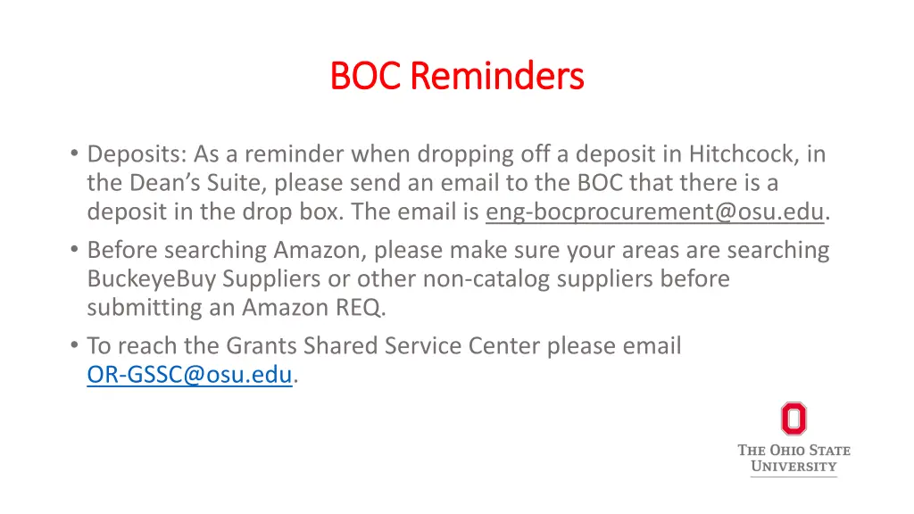boc reminders boc reminders