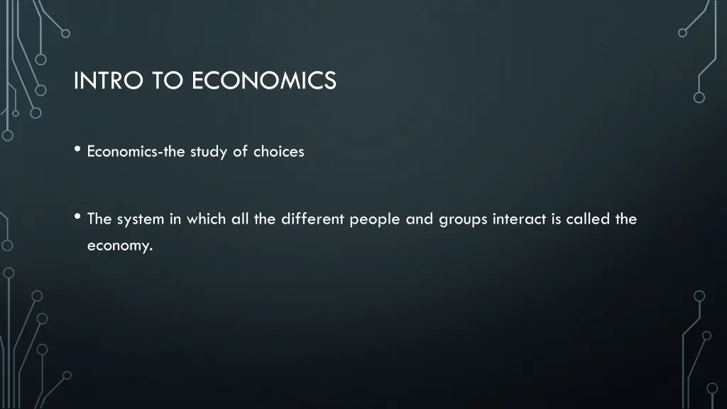 intro to economics