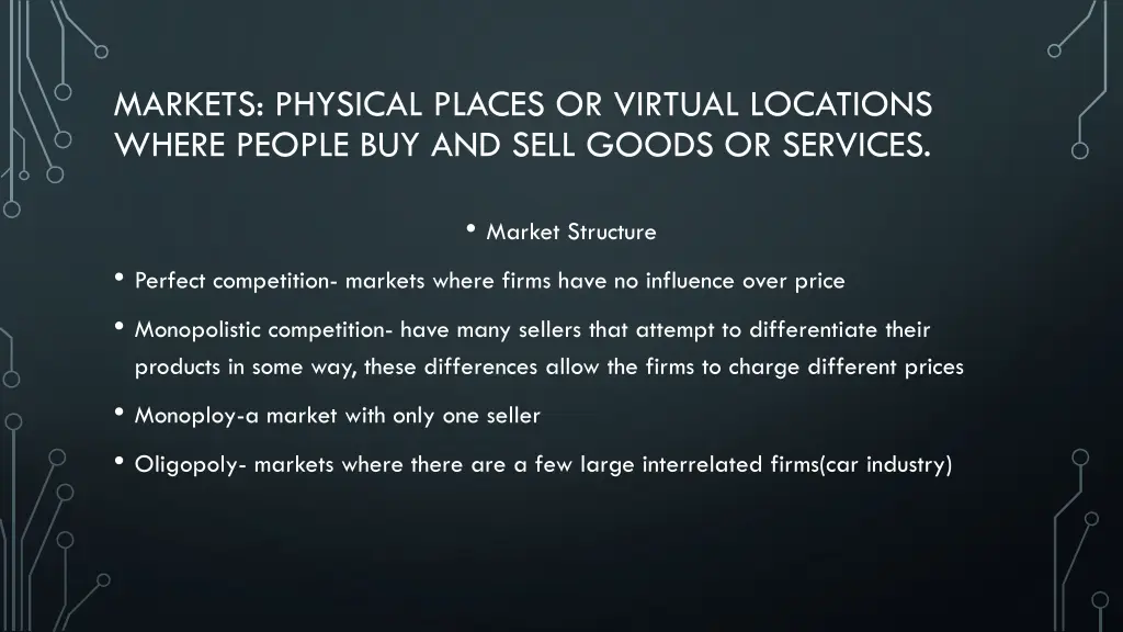 markets physical places or virtual locations