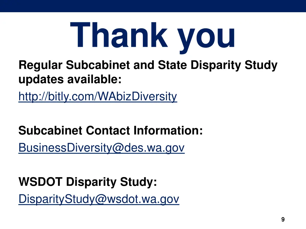 thank you regular subcabinet and state disparity