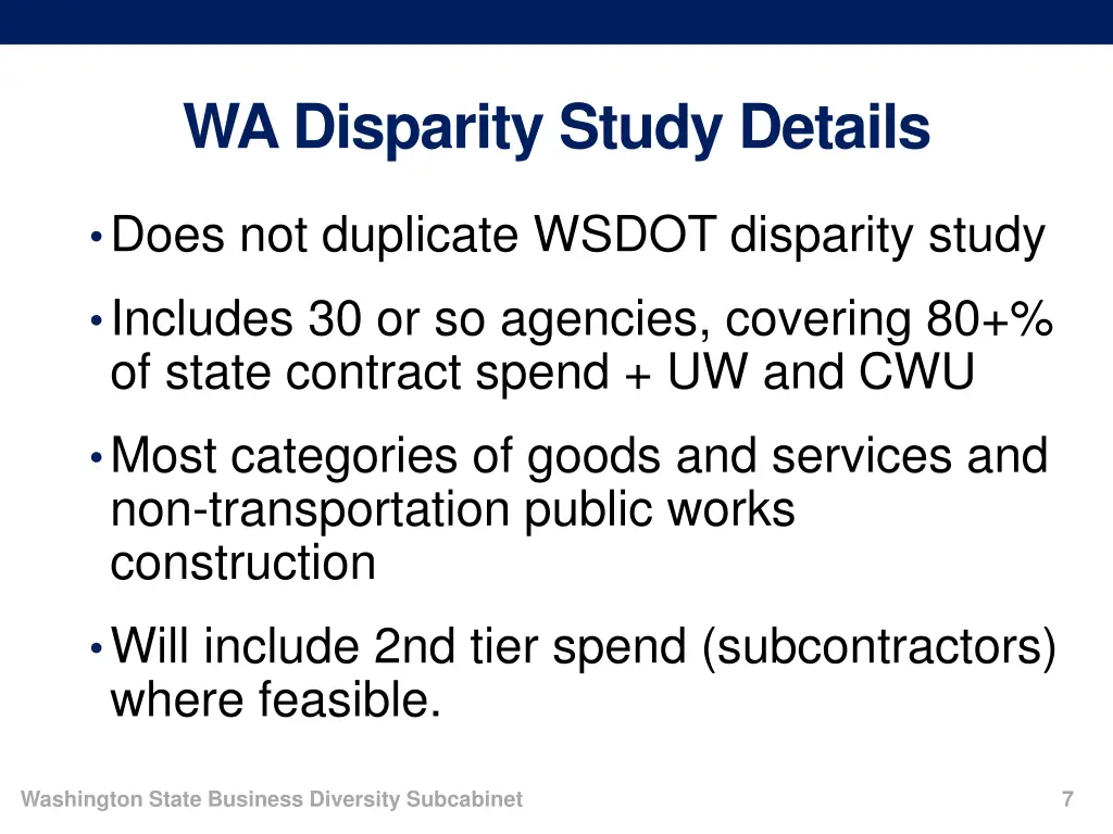 wa disparity study details