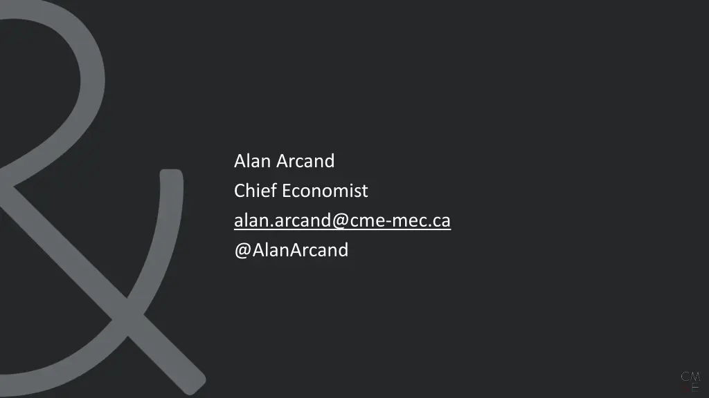 alan arcand chief economist alan arcand@cme