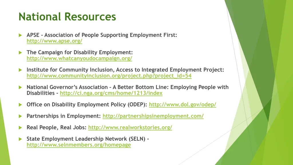 national resources