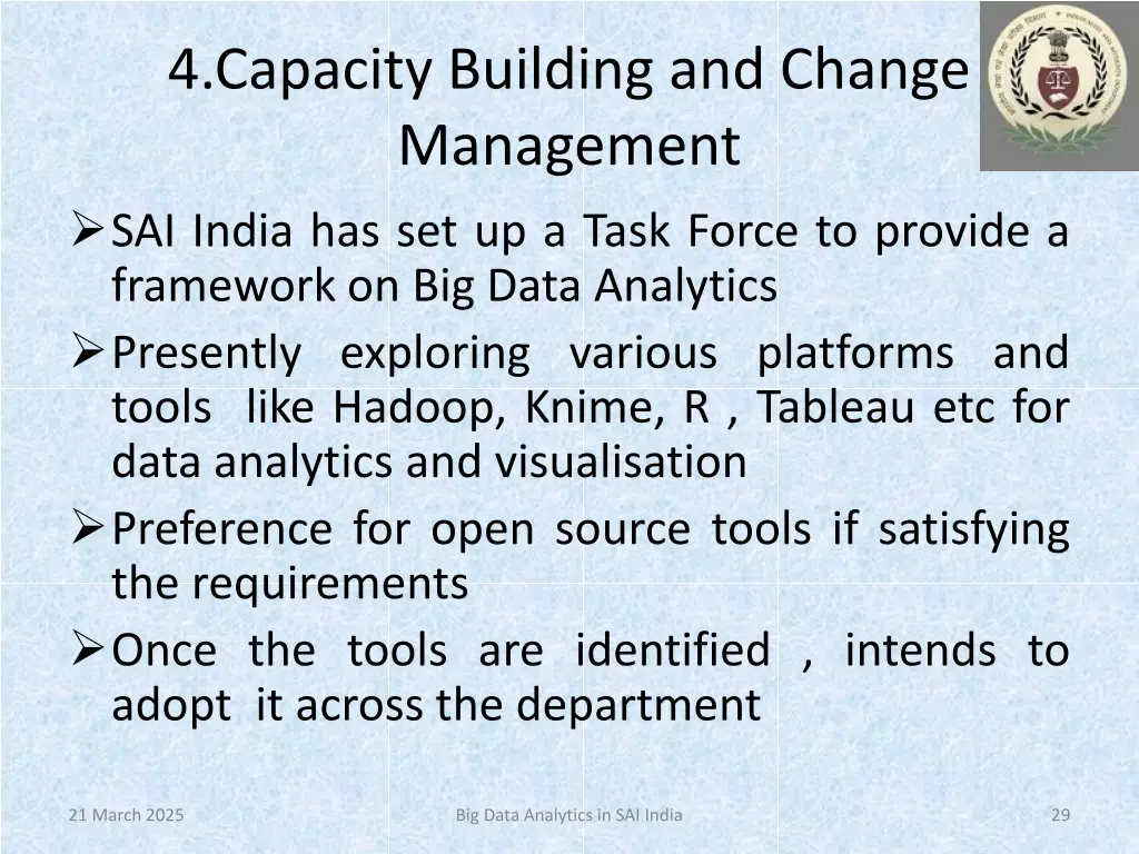 4 capacity building and change management