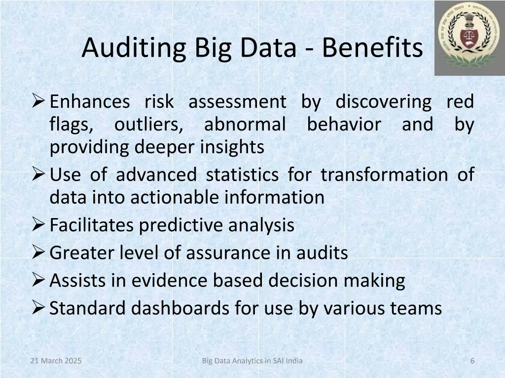 auditing big data benefits