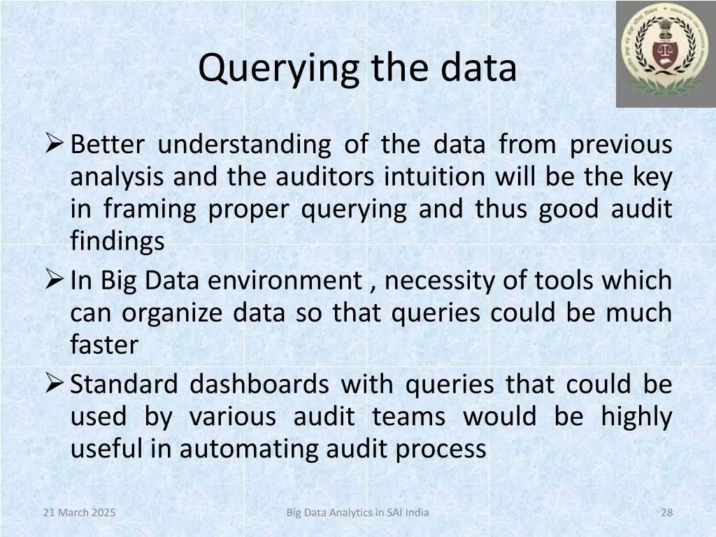 querying the data