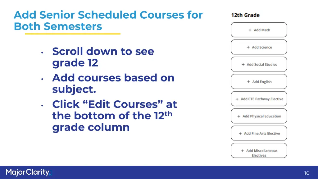 add senior scheduled courses for both semesters