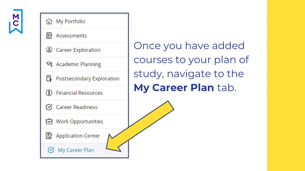 once you have added courses to your plan of study