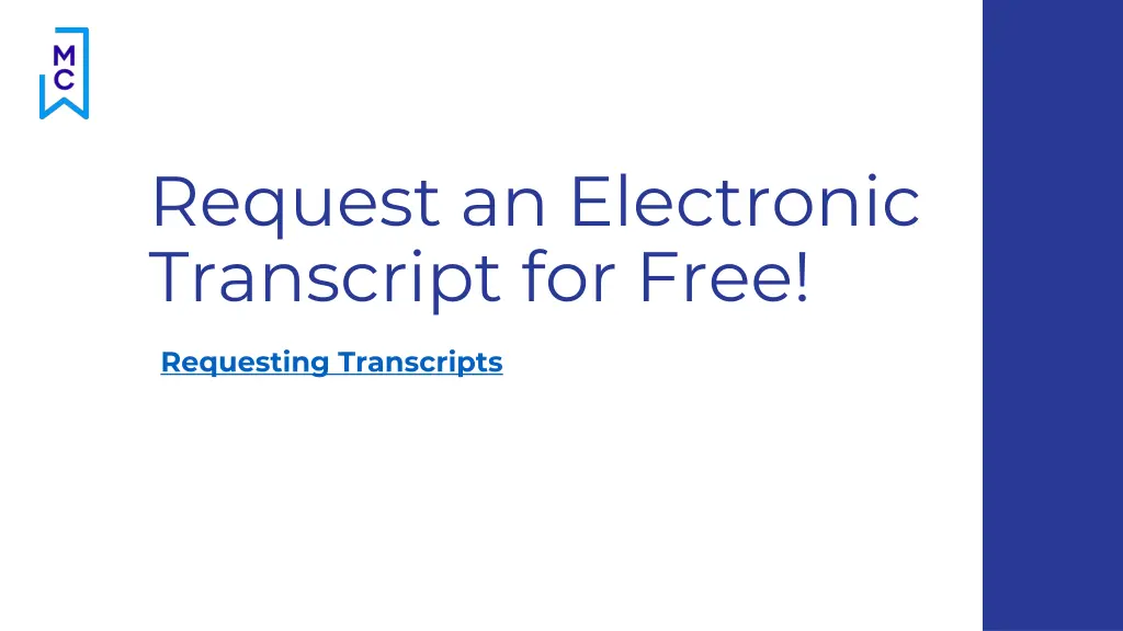 request an electronic transcript for free