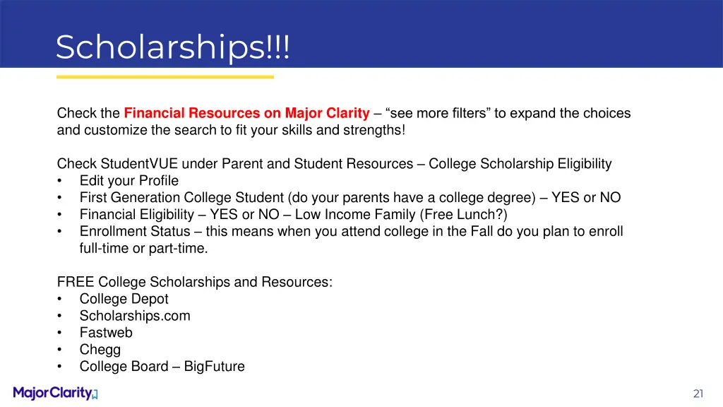 scholarships
