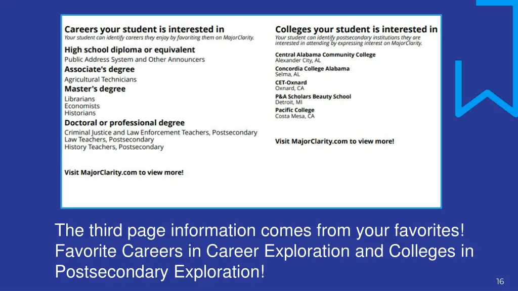 the third page information comes from your