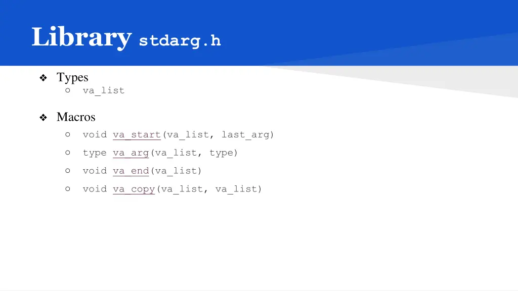 library stdarg h