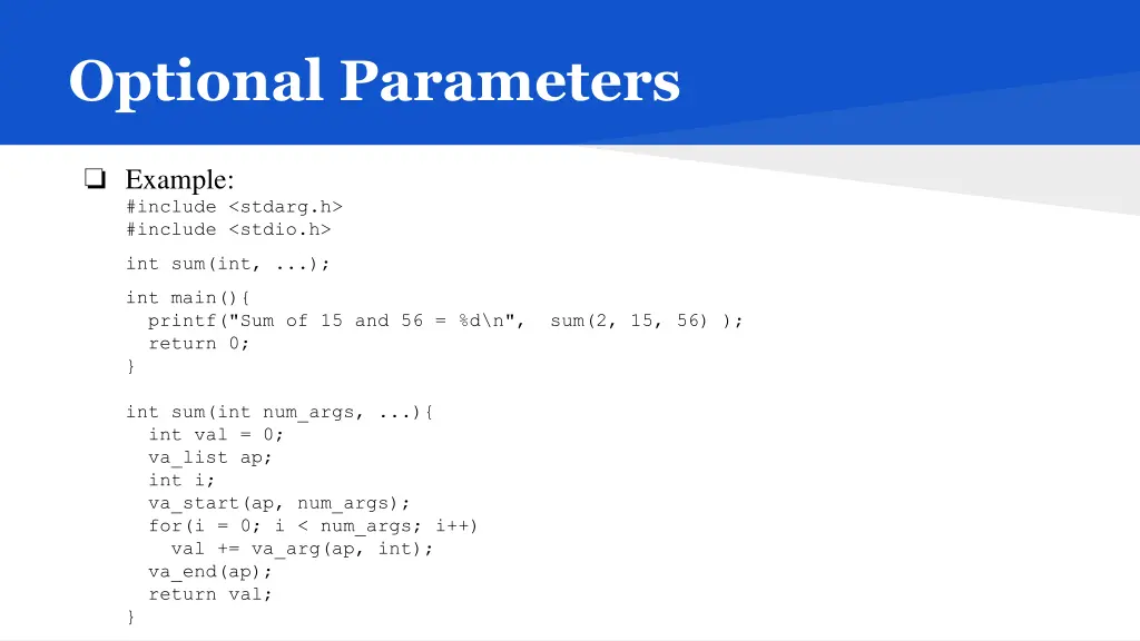 optional parameters 1
