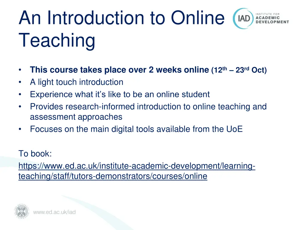 an introduction to online teaching