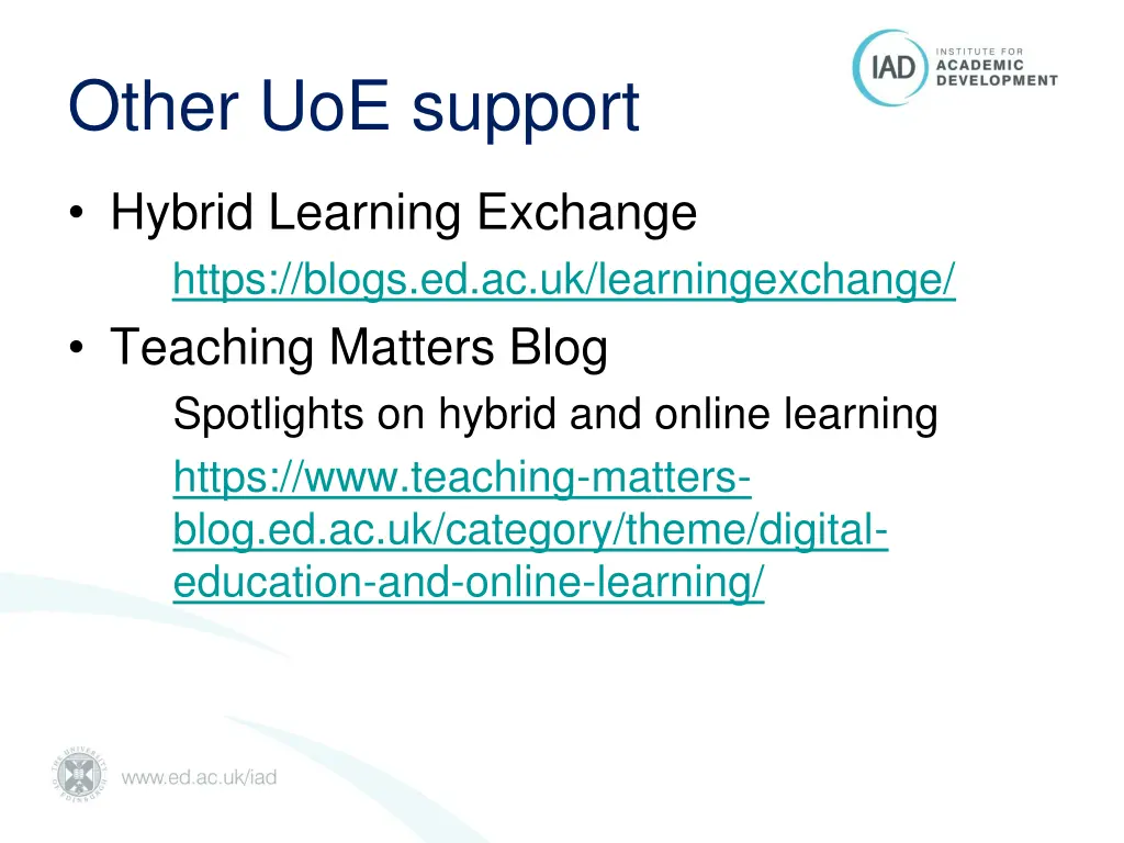 other uoe support