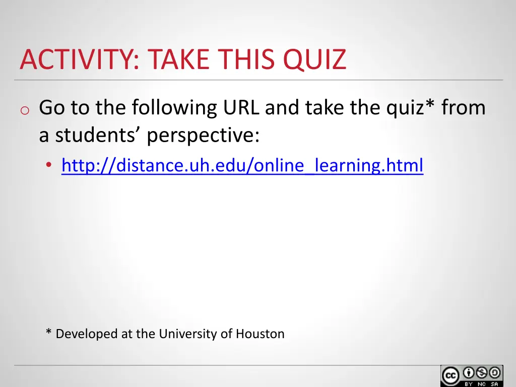 activity take this quiz